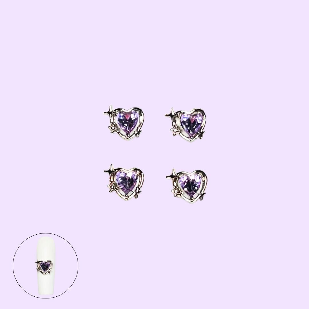 Sparkling Heart Purple