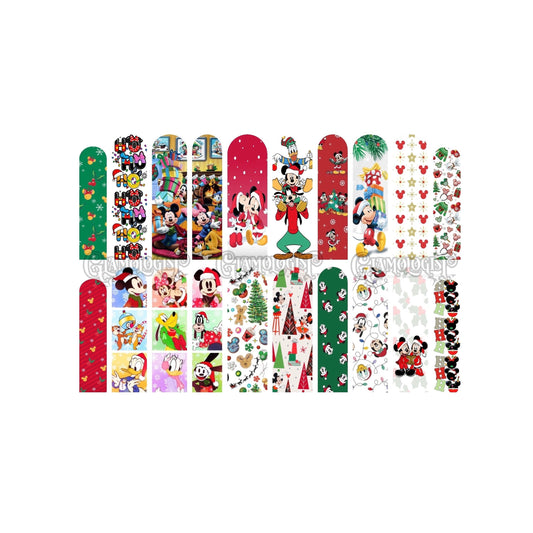 M and M  Christmas Nail Decal