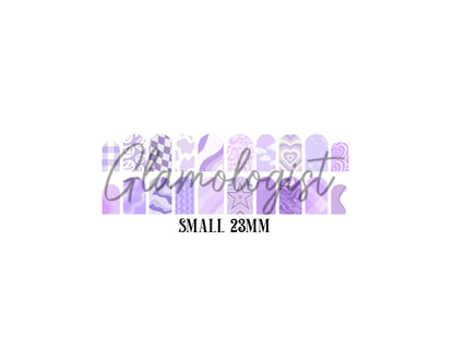 Purple Retro Nail Decal